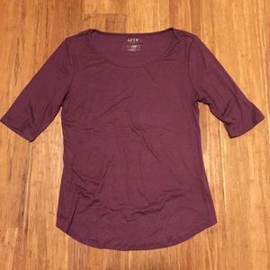 Apt 9 Maroon Elbow Sleeve Tee